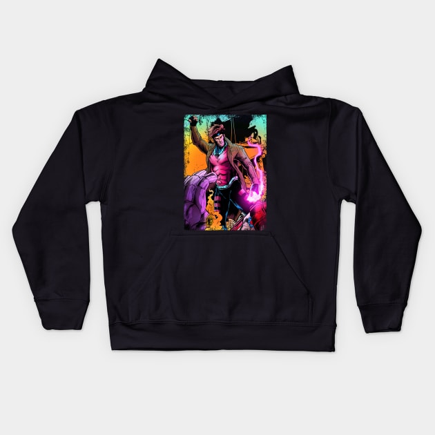 Gambit Kids Hoodie by carrillo_art_studios